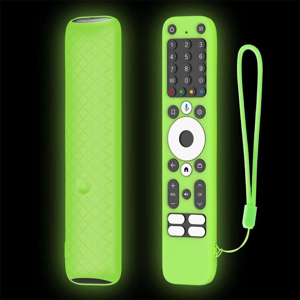 Protective Cover for Homatics Box R 4K Remote Control Case Soft Silicone Housing for Homatics Box R 4K Controller Non-Slip Texture Skin Protector Shell (Luminous Green)