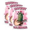 (3 Pack) Howdy Valentine Decals - Cactus Cowboy Hat - Southwestern Decals - 3 Inches On Longest Side - Easy Peel & Apply - Made in USA - 3MCS1923 view 1
