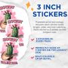 (3 Pack) Howdy Valentine Decals - Cactus Cowboy Hat - Southwestern Decals - 3 Inches On Longest Side - Easy Peel & Apply - Made in USA - 3MCS1923 view 2