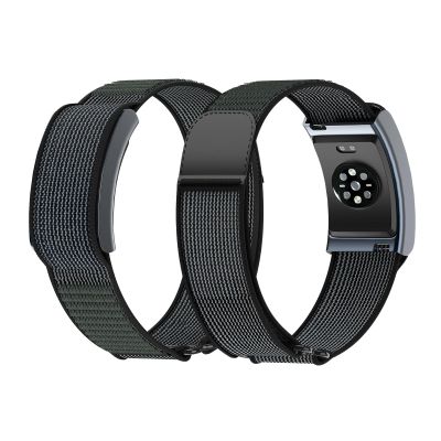 Vanet Nylon Bands Compatible with Amazfit Helio Straps for Men Women, Adjustable Soft Breathable Comfortable Replacement Straps for Amazfit Helio Fitness Tracker Bands, 2-Pack