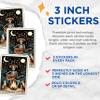 (3 Pack) Skeleton Guitarist Decals - Musical Skeleton - Enchanting Minstrel Decals - 3 Inches On Longest Side - Easy Peel & Apply - Made in USA - 3MCS4172 view 2