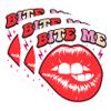 (3 Pack) Bite Me Lips Decals - Sassy Quote Stickers - Laptop Decal - 3 Inches On Longest Side - Easy Peel & Apply - Made in USA - 3MCS1193 view 1