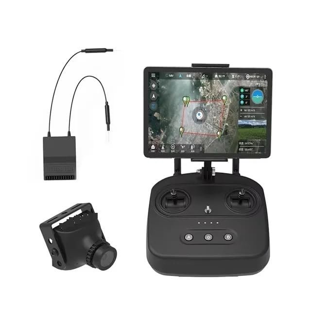 for Skydroid T10 Control w/Mini Camera 10km Digital Map Transmission with R10 Reciever 4 in 1 for Protection Machine(Yellow)