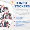 (3 Pack) American Babe Decals - Patriotic Cowgirl - 4th of July Decals - 3 Inches On Longest Side - Easy Peel & Apply - Made in USA - 3MCS1928 view 2