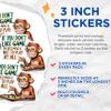 (3 Pack) Funny Monkey Chess Decals - Gamer Quote - Laptop Decal - 3 Inches On Longest Side - Easy Peel & Apply - Made in USA - 3MCS4825 view 2