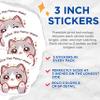 (3 Pack) Cute Cat Stickers - Funny Saying Decals - Laptop Decor - 3 Inches On Longest Side - Easy Peel & Apply - Made in USA - 3MCS1117 view 2