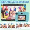 AMZSA Now Kids Camera Instant Print, 1080P Video, Children Christmas Birthday Gifts for Girls Age 3-12, Toddler Print Digital Camera Toy for 4 5 6 7 8 9 10 11 Years Old with 32GB Card,6 pens view 4
