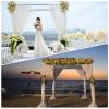 10ft Square Backdrop Stand Heavy Duty, 10Ft Tall x 40Ft Wide Adjustable Pipe and Drape Photo Background Support Kit, Adjustable Metal Frame with Flat Base for Wedding Birthday Party Decorations view 4