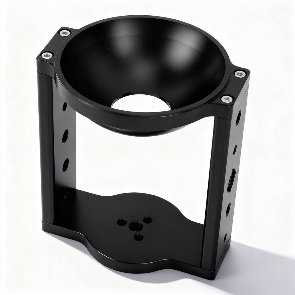 100mm Tripod Head Bowl Riser Aluminum Alloy Half Ball Flat to Bowl Adapter with 1/4 and 3/8 Inch Threaded Holes - Strong Load Bearing, Versatile Accessory Mounting for DSLR, Camcorder, and Slider Use