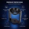 100mm Tripod Head Bowl Riser Aluminum Alloy Half Ball Flat to Bowl Adapter with 1/4 and 3/8 Inch Threaded Holes - Strong Load Bearing, Versatile Accessory Mounting for DSLR, Camcorder, and Slider Use view 2