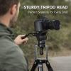 100mm Tripod Head Bowl Riser Aluminum Alloy Half Ball Flat to Bowl Adapter with 1/4 and 3/8 Inch Threaded Holes - Strong Load Bearing, Versatile Accessory Mounting for DSLR, Camcorder, and Slider Use view 4