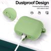 ATUAT Compatible with AirPods Pro 3 Case, Protective Soft Silicone Cover with Keychain Cleaning Kit for Women Men for Apple AirPods Pro 3rd Generation(2025), Front LED Visible, Matcha view 4