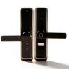 Smart Digital Keyless Lock Entry Door Handle, Fingerprint Password IC Card Metal Black 25cm - High Security Touch Keypad, Fast Identification, Adjustable Direction for Outdoor and Bedroom Doors view 1