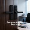 Smart Digital Keyless Lock Entry Door Handle, Fingerprint Password IC Card Metal Black 25cm - High Security Touch Keypad, Fast Identification, Adjustable Direction for Outdoor and Bedroom Doors view 3