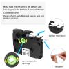 GREENCYCLE Compatible for Brother P-touch Iron on Fabric Clothing Label Tape TZe-FA231 12mm 0.47" Laminated White TZeFA231 TZ-FA231 TZe TZ 1/2 inch Black on White Label Tape for PTH100 PTH110, 40 Pack view 4