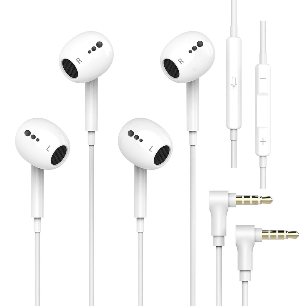 2 Pack Wired iPhone Earbuds In-Ear Headphones with 3.5mm Jack, Earphones with Microphone & Remote Control ,Clear CallsHiFi Stereo,Nosie Reduction Ear Buds for iPhone,iPad,Android,Laptop,PC MP3/4