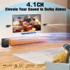 Hiwill 4.1ch Sound Bar with Dolby Atmos, 300W Sound Bar for Smart TV with Subwoofer, 2 Front Surround Speakers, Soundbar for TV Speaker, Adjustable Bass, Surround Sound System for TV, A41 view 2