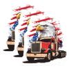 (3 Pack) Eagle Truck Decals - Patriotic Trucker - American Flag Decal - 3 Inches On Longest Side - Easy Peel & Apply - Made in USA - 3MCS4583 view 1