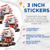 (3 Pack) Eagle Truck Decals - Patriotic Trucker - American Flag Decal - 3 Inches On Longest Side - Easy Peel & Apply - Made in USA - 3MCS4583 view 2