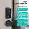 Swokely Door Smart Lock Fingerprint Password Key Card TY APP WiFi Remote Access 8 Languages for 10-12mm Frameless Glass Door Aluminum Alloy Hook view 3