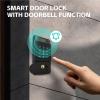 Swokely Door Smart Lock Fingerprint Password Key Card TY APP WiFi Remote Access 8 Languages for 10-12mm Frameless Glass Door Aluminum Alloy Hook view 4