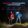 2 Pack Rechargeable Flashlights High Lumens + 12000 Emergency Weather Radio Solar Power view 2