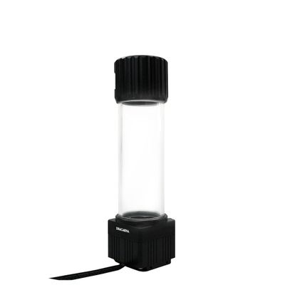 Dracaena.io High Flow 780L/H PC Water Pump Reservoir Combo, 12V 18W Brushless Microprocessor Pump, 56m Head, G1/4 Thread, Acrylic+POM Tank 100/200/400/600ml, 4-Pin Connector, Black (Black, 400ml)