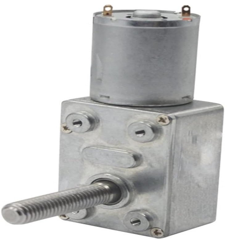 1pc High Torque 24V DC Gear Motor with M8 Screw Shaft - 370 Micromotor for Custom Applications(100rpm 6v)