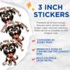 (3 Pack) Dogs are My People Decals - Cartoon Dog Lover - Funny Laptop Stickers - 3 Inches On Longest Side - Easy Peel & Apply - Made in USA - 3MCS1609 view 2
