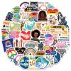 Rzaemuush 200PCS Social Justice Stickers - Human Rights, Equality & Activism Stickers, Waterproof Vinyl Decals for Water Bottle Laptop Phone, Social Worker Gifts for Men Women view 1