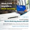D-Link Guardian 700 Pro Multi-Gig Business Router with SFP (DBR-700), Router with Multi-WAN Failover, SPI Firewall, 8X 2.5GbE LAN with SFP, VPN, and Centralized Access Point Management (up to 15 APs) view 4