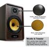 EXOTON KPB-306 Powered Bluetooth Bookshelf Speakers, 80W HiFi Desktop Stereo Speakers with 5.25" Woofer, Wooden Enclosure, Remote Control, Coaxial/Optical/AUX/USB Inputs for PC,TV (1 Pair) view 2