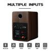 EXOTON KPB-306 Powered Bluetooth Bookshelf Speakers, 80W HiFi Desktop Stereo Speakers with 5.25" Woofer, Wooden Enclosure, Remote Control, Coaxial/Optical/AUX/USB Inputs for PC,TV (1 Pair) view 4