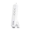 CyberPower P304UC3 Surge Protector, 500J/125V, 3 Outlets, 4 ft Cord, 3 USB-C Charge Ports, White view 2