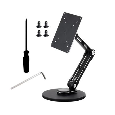 VESA Portable Monitor Stand, Compatible with Monitors Up to 19inch, Supports 50 x 50/75 x 75/100 x 100 (mm) VESA Mounting Holes, Supports Multi-Axis Rotation, Adjustable & Foldable