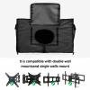Christmas Outdoor TV Cover 80 to 85 Inches Cute Hat Snowman Xmas Box Pine Trees Snow Black Weatherproof&Waterproof TV Covers with Remote Control Pocket, Screen Protectors for Outside view 4