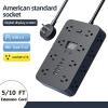 21-in-1 Power Strip with Switch & Surge Protection, 16 AC Outlets, 5 USB Ports (2 USB-C) with Time Display, Heavy Duty Flat Plug, Wall Mountable, One-Touch Switch for Home, Office (White, 1.5m5FT) view 3