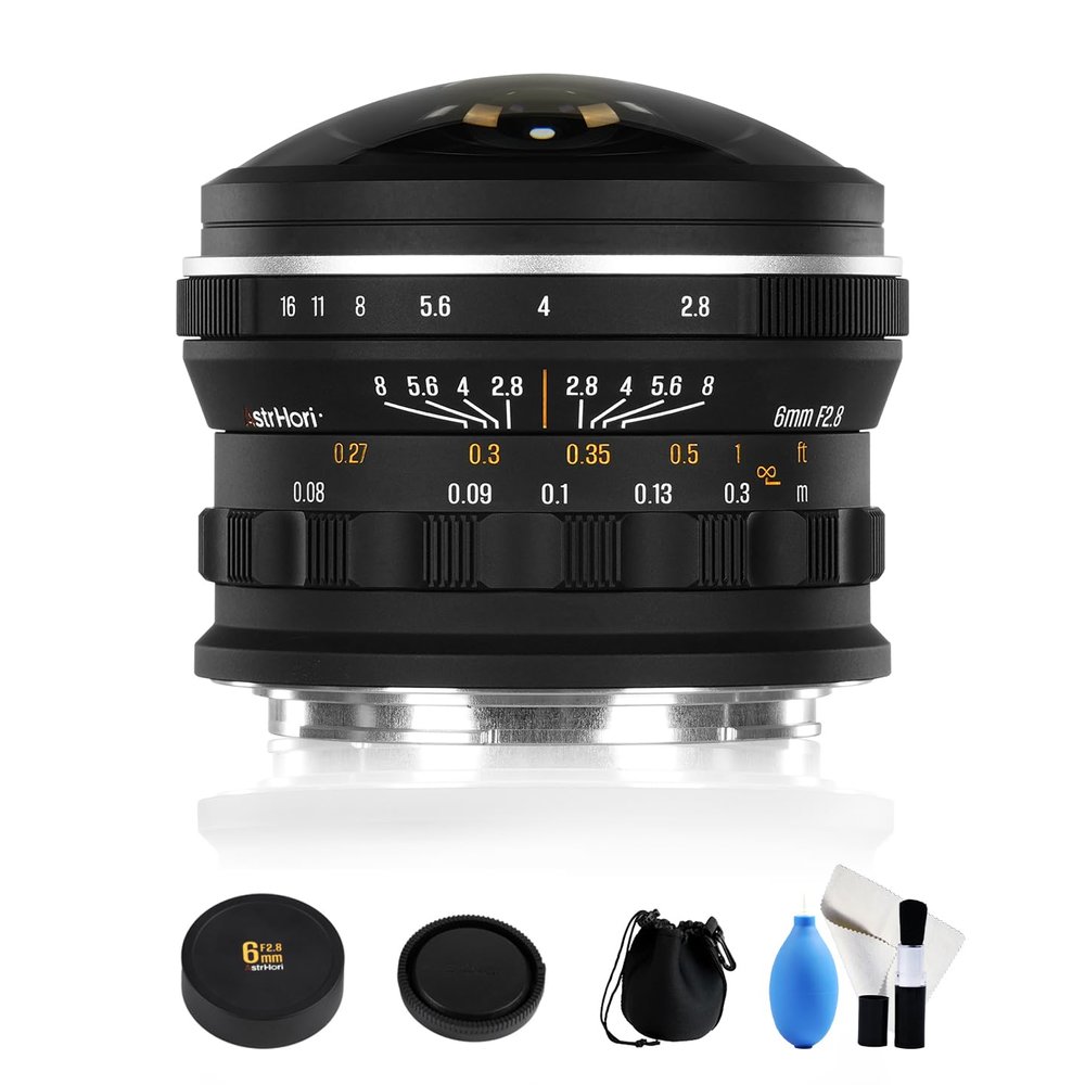 AstrHori 6mm F2.8 Full Frame Circular Fisheye Lens, 220 Ultra Wide Large Apeture Lens for Nikon Z Mount Cameras Z6 Z6II Z7 Z7II ZF ZFC,etc.