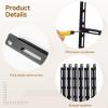 10 Pcs 19 in Rack Cable Management Kit, Including 0.5U L-Shaped Tie Bars, 20 Cabinet Screws, 100 Cable Ties, Sturdy Metal with Black Coating, Multi-Hole Design for Flexible Cabling view 3