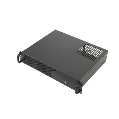2U Rack-Mounted Server Chassis Supports Mini ITX Mini ATX Motherboard, Compatible with 3 Hard Disk Bits, One Front USB3.0 Interface, for Narrow Cabinet Environments