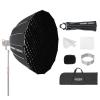 Ambitful 23.6''/60cm Quick Release Parabolic Softbox, Hexadecagon Bowens Mount Softbox with 2 Diffusers & Honeycomb Grid, Carrying Bag, Compatible with Studio Speedlite Flash and Monolight view 1