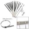 100pcs 11.8"x0.18"x0.01"/(L*W*T) Multi-Purpose Stainless Steel Black Silver Cable Ties Metal Coated Self-Locking Cables Tie Heavy Duty Fastener Organizer Zip-Exhaust Wraps view 2