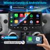 10.88 Inch Car Radio for Jeep Wrangler JK 2007-2018 Upgrade Stereo 8Core 4G+64G Head Unit with CarPlay Tesla Style Touch Screen Android Auto Bluetooth FM AM GPS Phone Holder Backup Camera view 3
