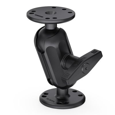 TUSITA 1.5" Universal Double Ball Mount with Two AMPS Round Plates, C Size Double Socket Arm - Short for Drill-Down Mounting