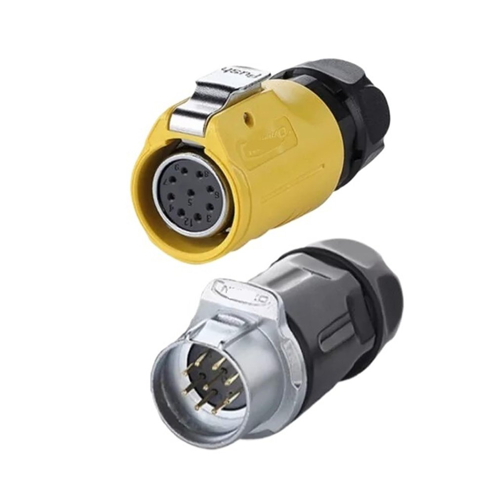 9 pin power connector cable to cable female male socket IP67