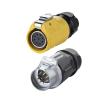 9 pin power connector cable to cable female male socket IP67 view 1
