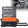 ZHIXUMM 2-in-1 Wheeled Camera Backpack, Rolling Luggage Case with Handle and Anti-Shock Dividers, Weatherproof Hard Case, Ip67 Waterproof Case for Camera, for Cameras, Drones, and Gear Black view 1