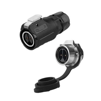 2-pin M16 size power circular connector female and male socket IP67