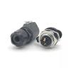 2-pin M16 size power circular connector female and male socket IP67 view 2
