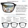 HOOBAY Photochromic Progressive Multifocus Reading Glasses Men Women,Progressive Readers No Line UV400 Protection view 3